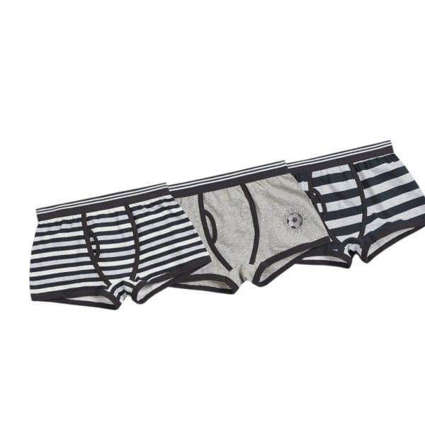 Boys Navy & Grey Trunk Fit Boxers; 3-Pack - Image 2