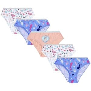 Girls Mermaid Knickers; 5-Pack