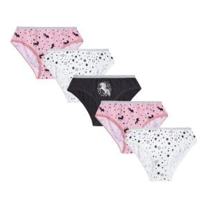 Girls Unicorn Knickers; 5-Pack