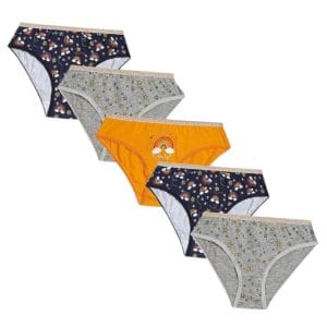 Girls Rainbow Knickers; 5-Pack