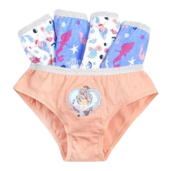 Girls Mermaid Knickers; 5-Pack - Image 2