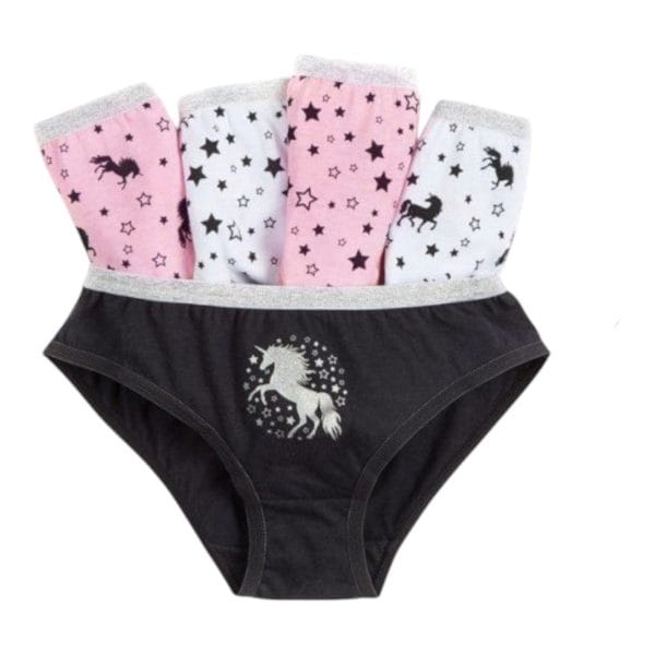 Girls Unicorn Knickers; 5-Pack - Image 2