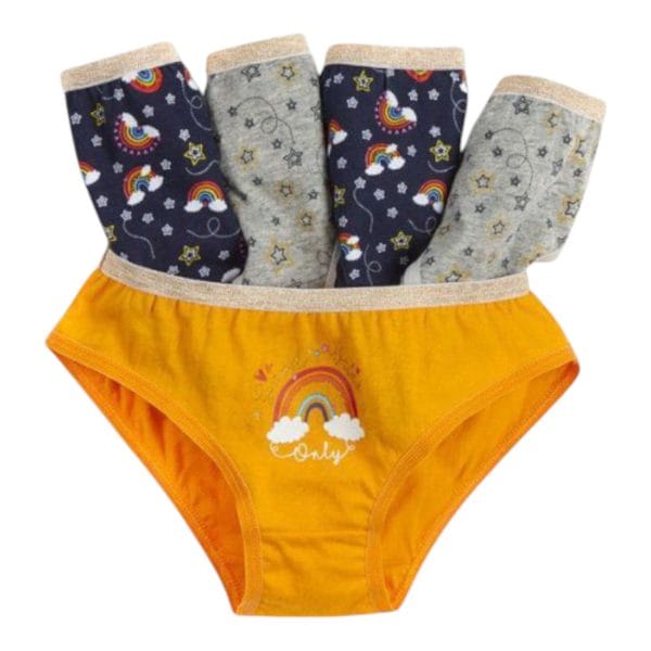 Girls Rainbow Knickers; 5-Pack - Image 2