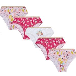 Girls Pink Water Melon Knickers; 5-Pack