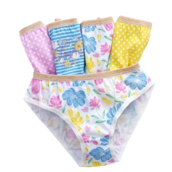 Girls Floral Spotted Knickers; 5-Pack - Image 2