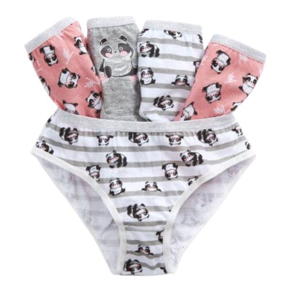 Girls Pink Panda Knickers; 5-Pack - Image 2
