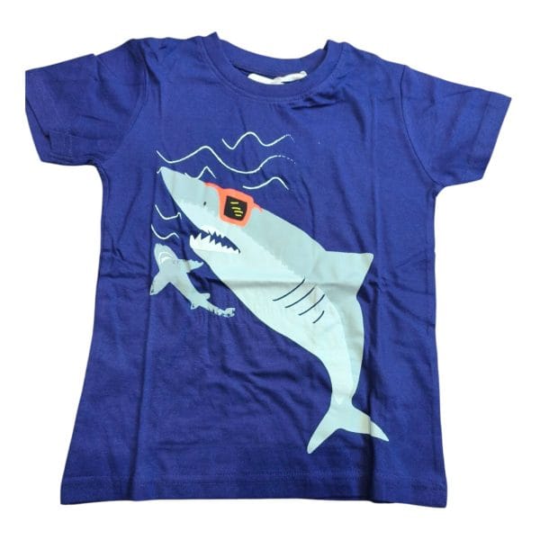 Blue Shark Shorts Pyjamas: 2-Piece - Image 3
