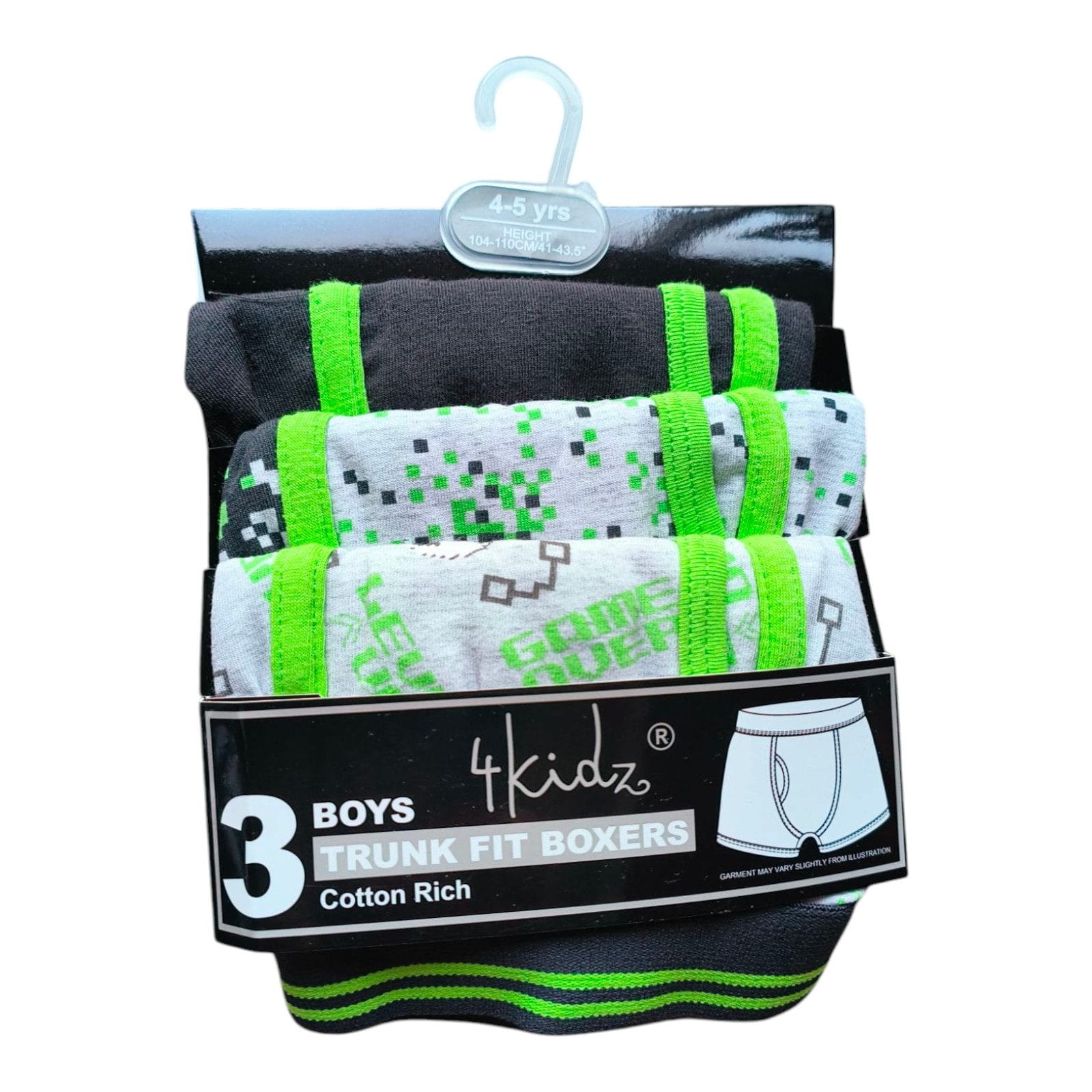 Boys Gamer Trunk Fit Boxers; 3-Pack