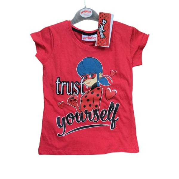 Girls Red " Trust Yourself" Miraculous Shorts Pyjamas - Image 3