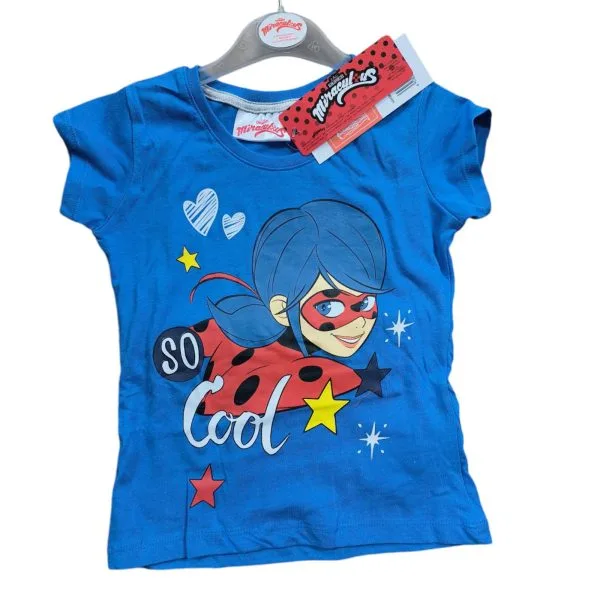 Girls Blue "So Cool" Miraculous Shorts Pyjamas - Image 3