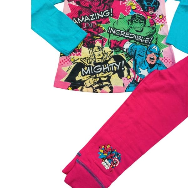 Girls Marvel "Our Hero's" Pyjamas - Image 3