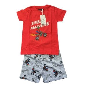 Red Dream Machine Shorts & T-Shirt Pyjamas