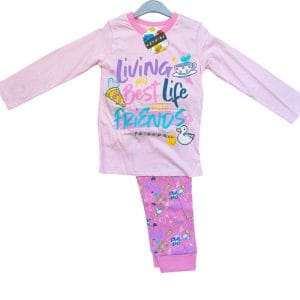 "Living My Best Life With Friends" Pyjamas; 2-Piece