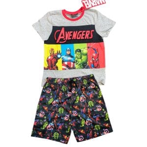 Avengers Shorts & T-shirt Pyjamas; 2-Piece