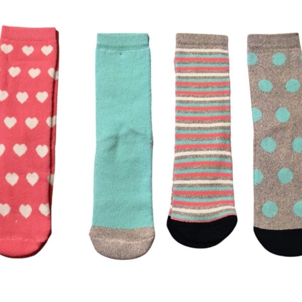 Pink Heart Thermal Socks; 4-Pack - Image 4