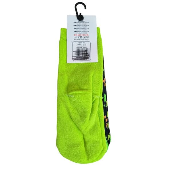 Orange & Green Dinosaur Mixed Thermal Socks; 4-Pack - Image 2