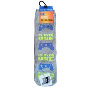 Grey "Player One" Thermal Socks; 4-Pack