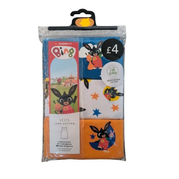 Boys Bing Star Sleeveless Vests; 2-Pack