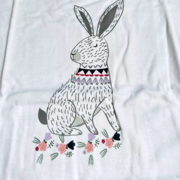 Pink Rabbit Shorts & T-Shirt Pyjamas 2-Piece - Image 4