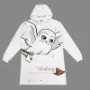 White Hedwig Harry Potter Over-Sized Hoodie: One Size