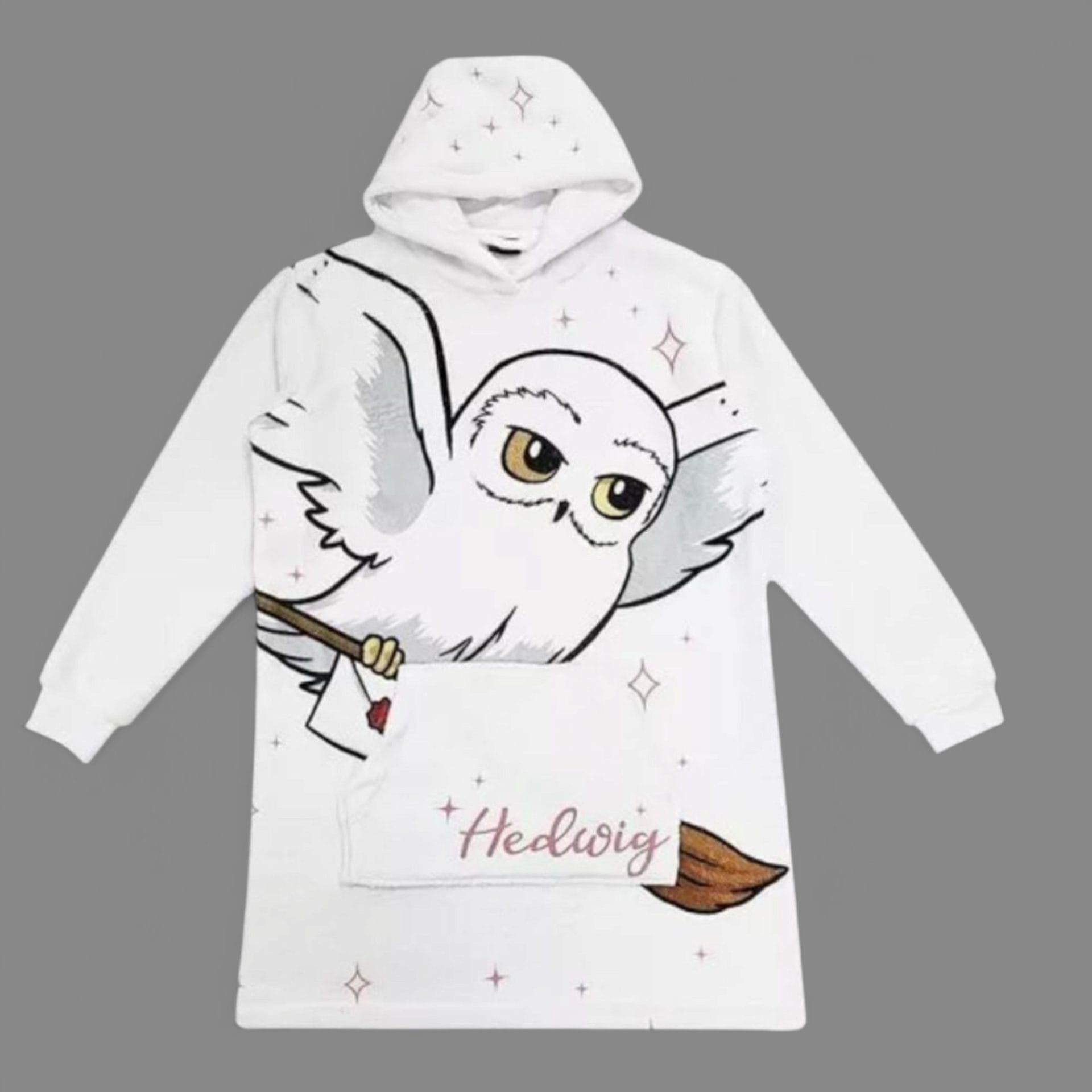 White Hedwig Harry Potter Over-Sized Hoodie: One Size