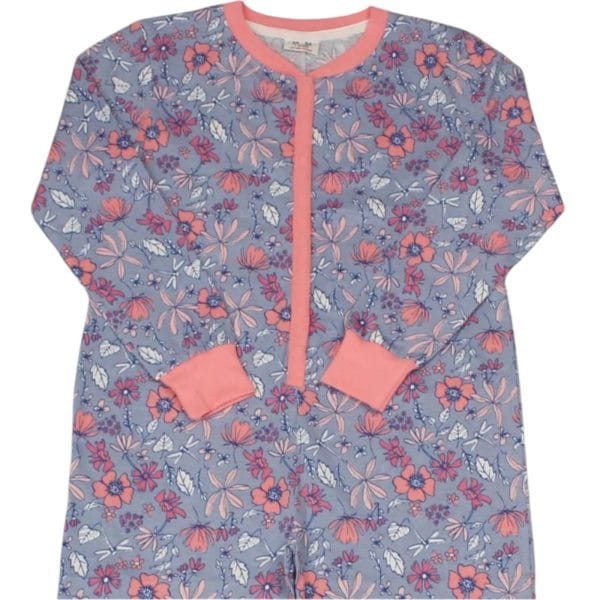 Girls Floral Pink Onesie - Image 3