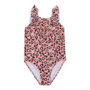 Pink Leopard Print Swimming Costume
