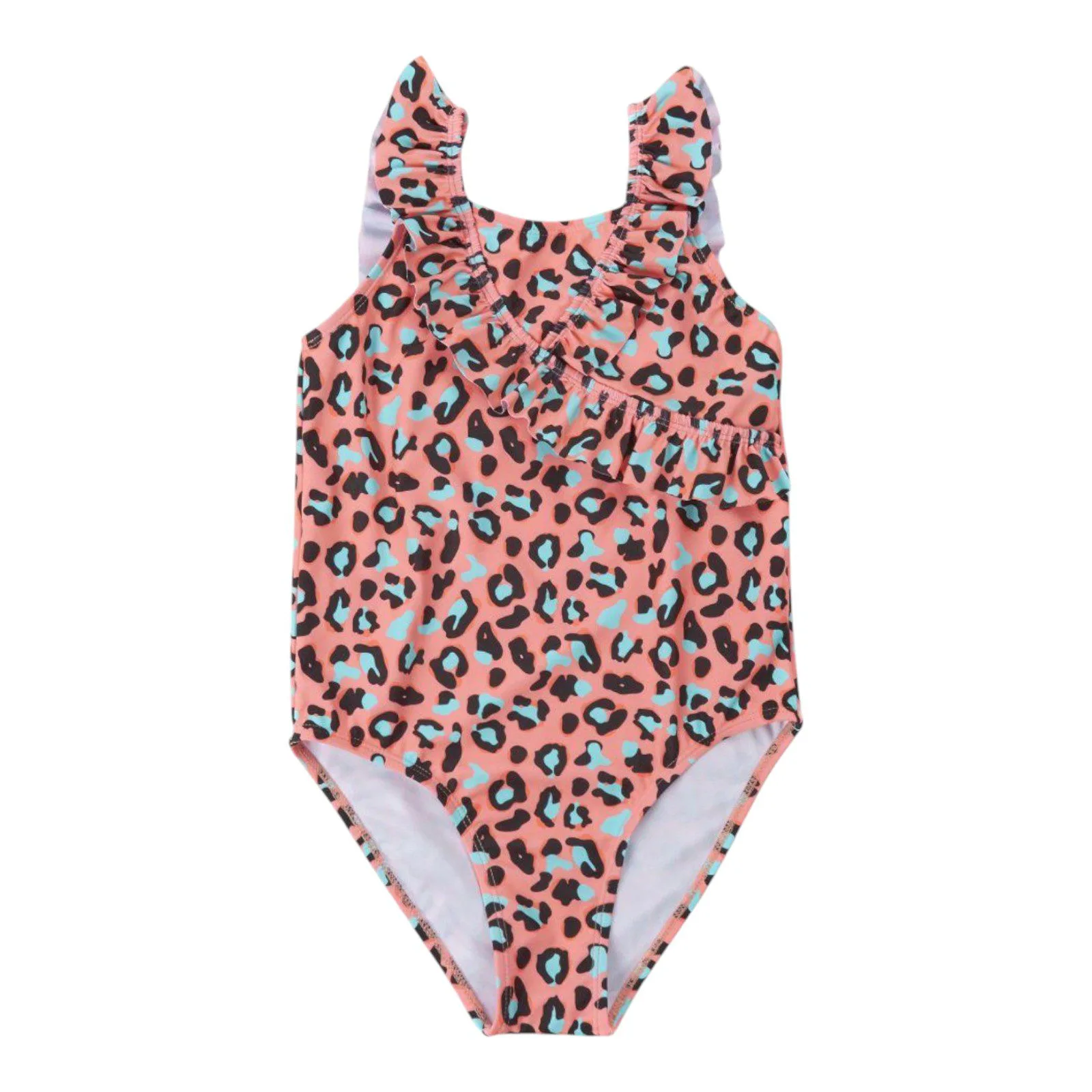 Pink Leopard Print Swimming Costume