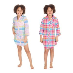 Older Girls Pink Checked Night Shirt
