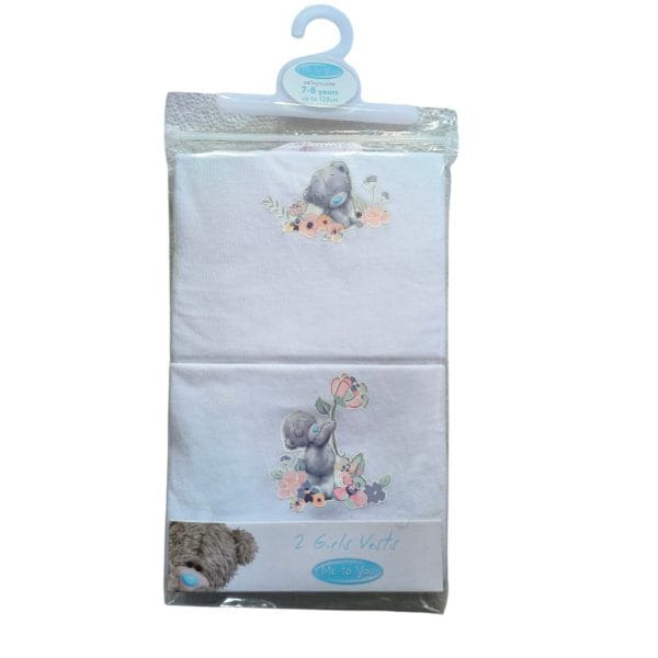Floral Tatty Teddy Sleeveless Vests 2; Pack