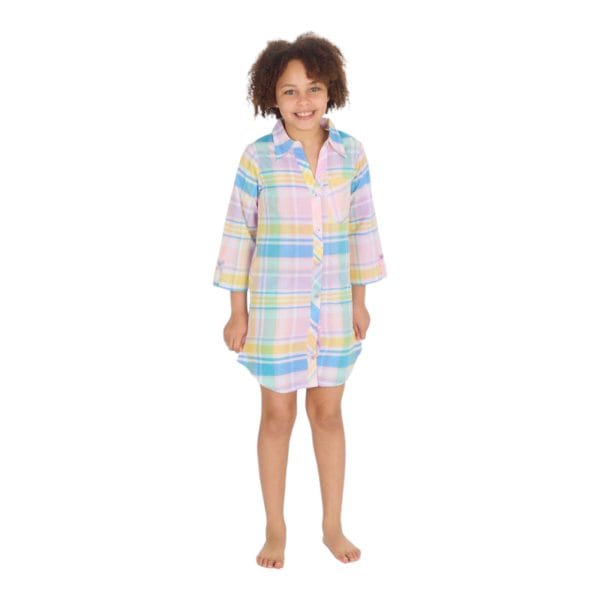Older Girls Pink Checked Night Shirt - Image 3