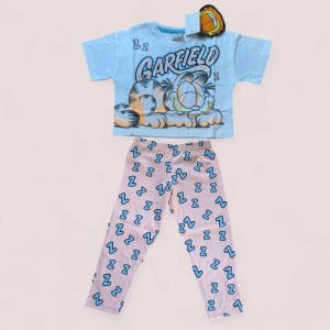 Garfield Short Sleeved Cropped Top Pyjamas