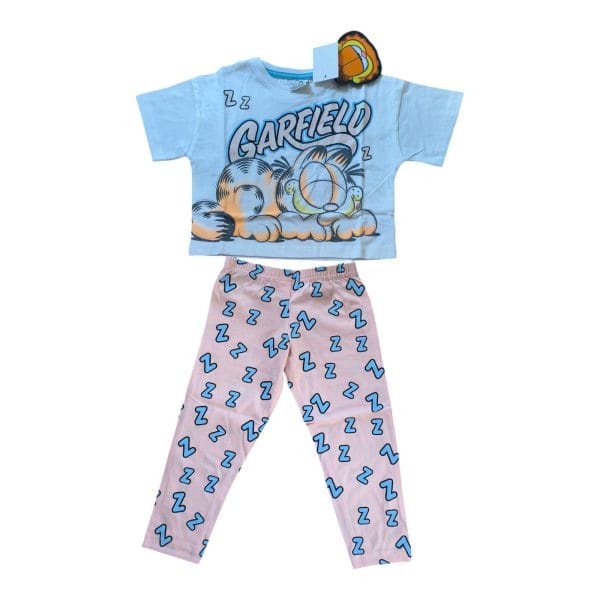 Garfield Short Sleeved Cropped Top Pyjamas - Image 2