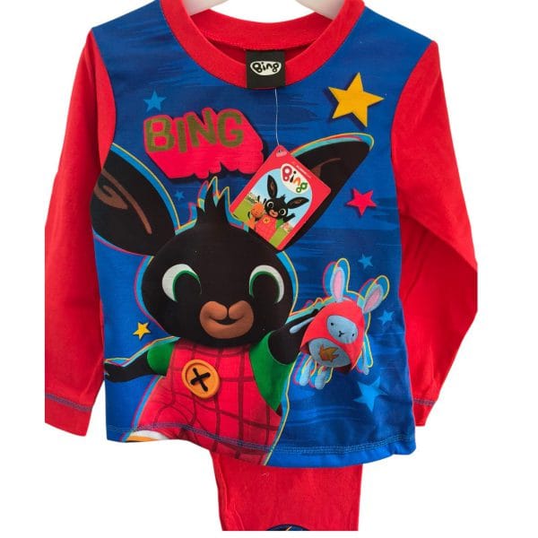 Boys Red Bing Star Pyjamas 2;Piece - Image 3