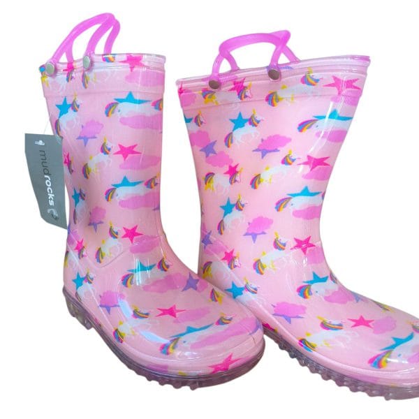 Pink Unicorn Wellington Boots - Image 2