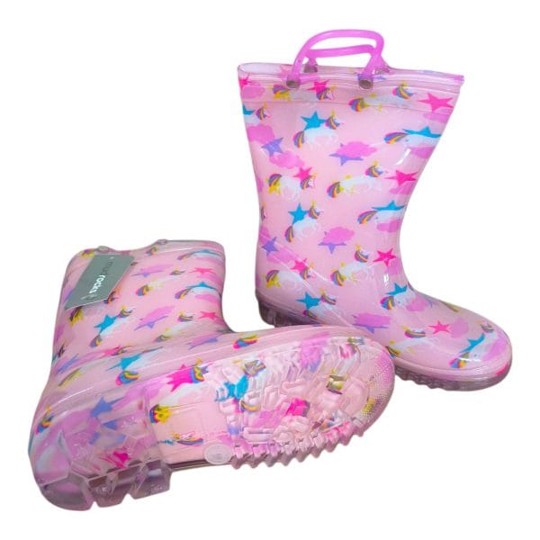 Pink Unicorn Wellington Boots - Image 3
