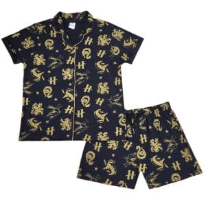 Girls Black Harry Potter Shorty Pyjamas
