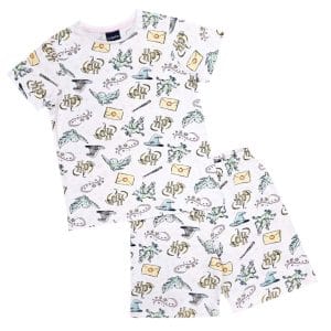Girls White Harry Potter Shorty Pyjamas