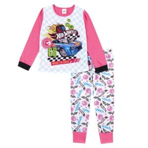 Girls Pink Hot Wheels Pyjamas