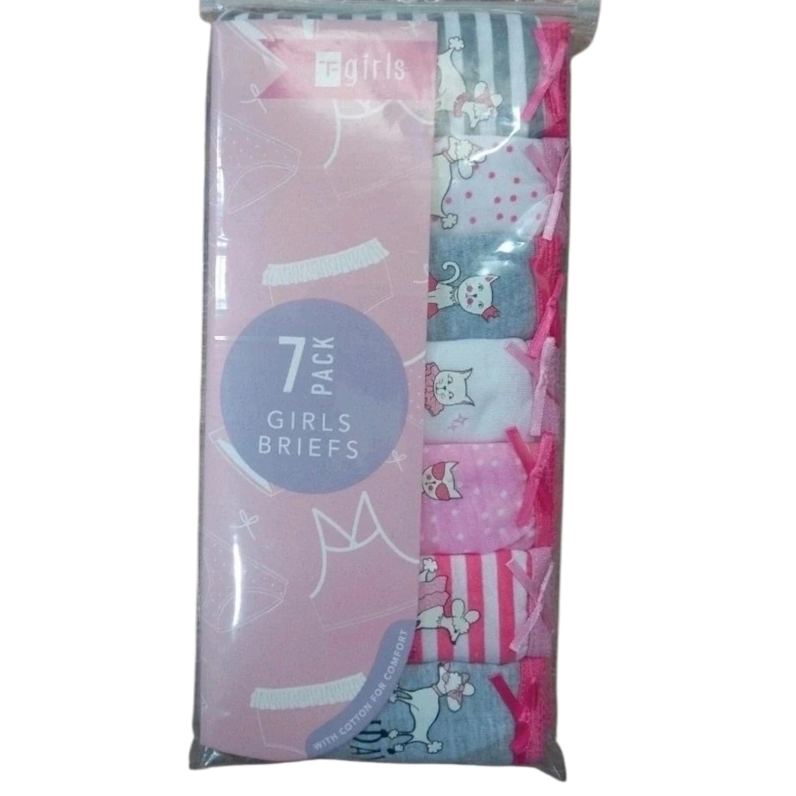 Girls Cats & Dogs Days Of The Week Knickers: 7 Pairs