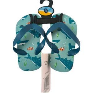 Boys Blue Shark Flip Flops