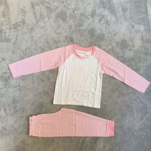 Girl Pink Pinstriped 100% Cotton Pyjamas