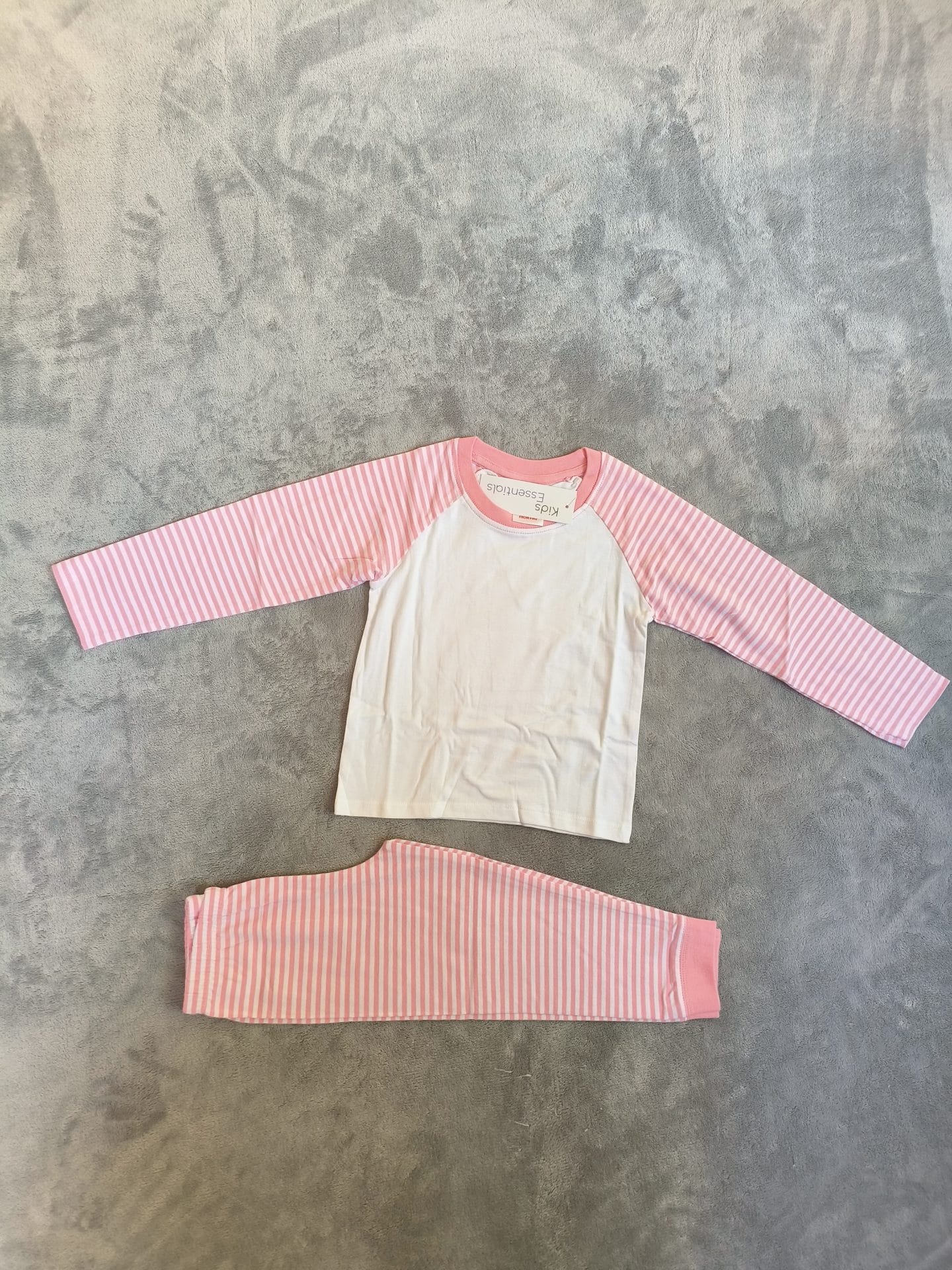 Girl Pink Pinstriped 100% Cotton Pyjamas